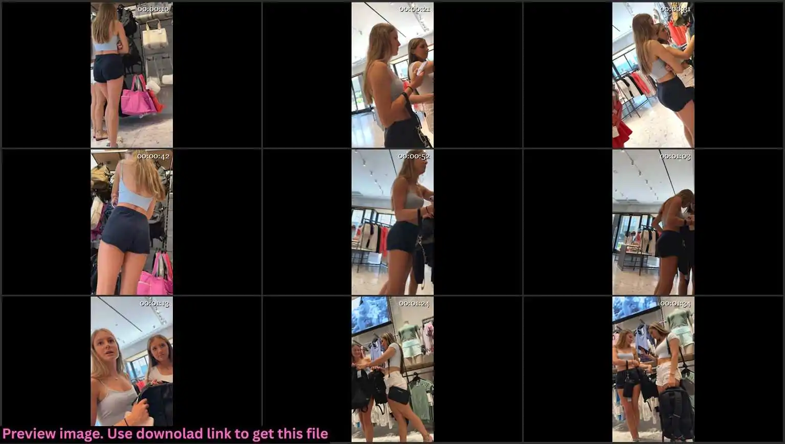 Navy Shorts Blonde Teen With Friend Thumbnail