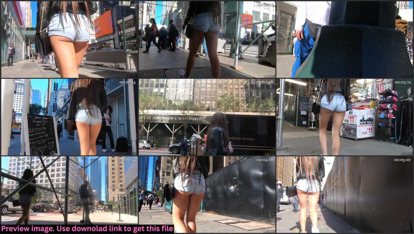 Cheeky Teen Creepshot In Denim Shorts Thumbnail
