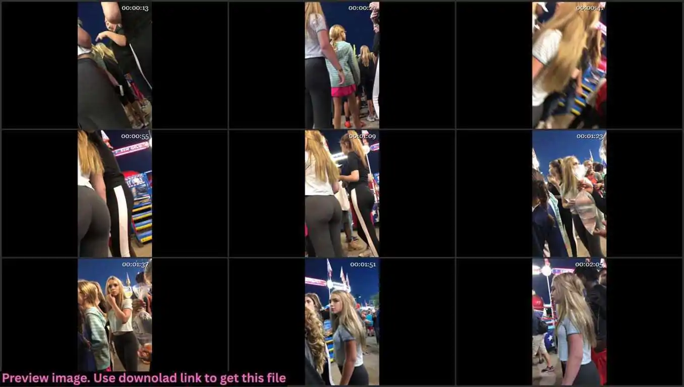 Epic Ass Teen Creepshot In Black Leggings Thumbnail