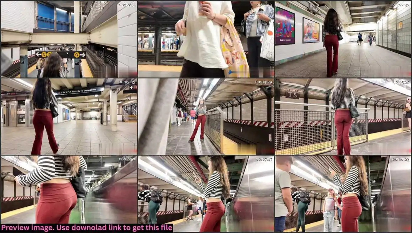 Following Red Leggings Teen Creepshot Thumbnail