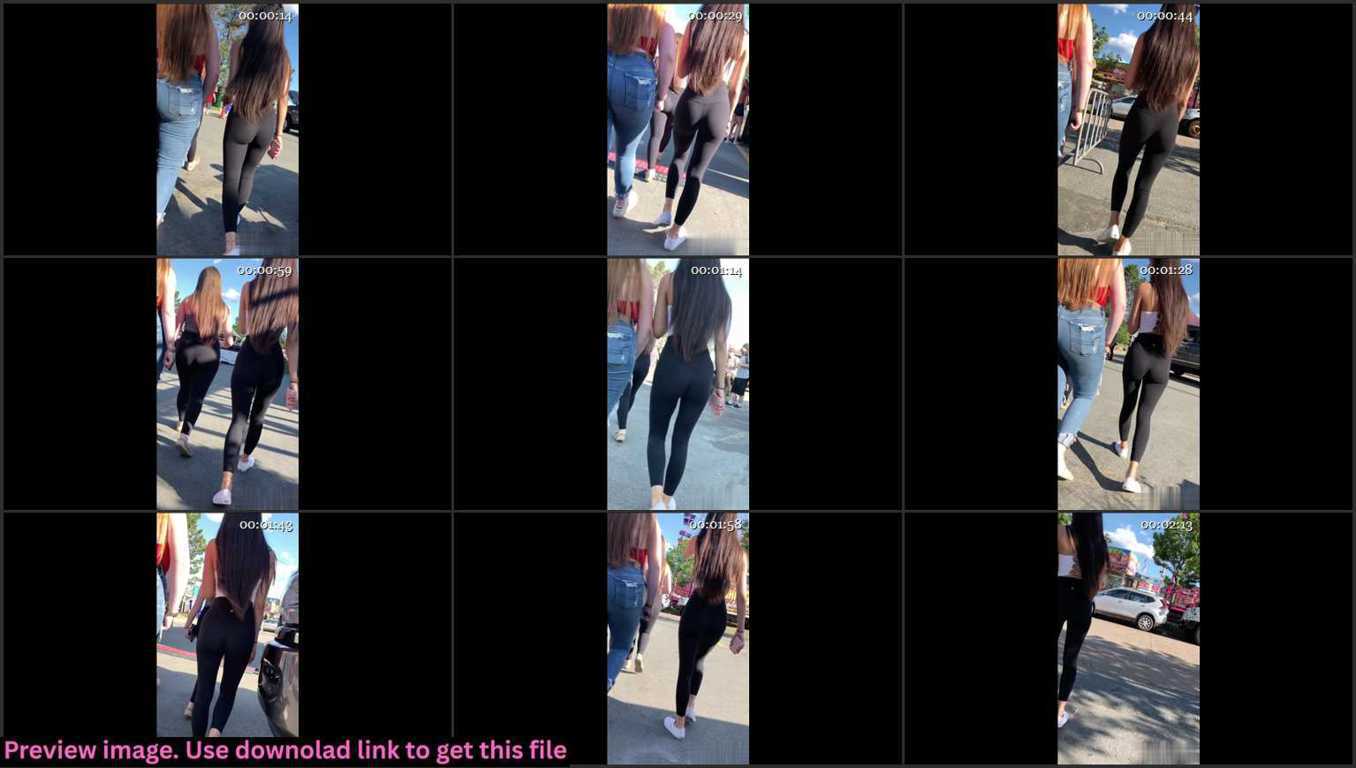 Long Hair Teen Creepshot Leggings Thumbnail