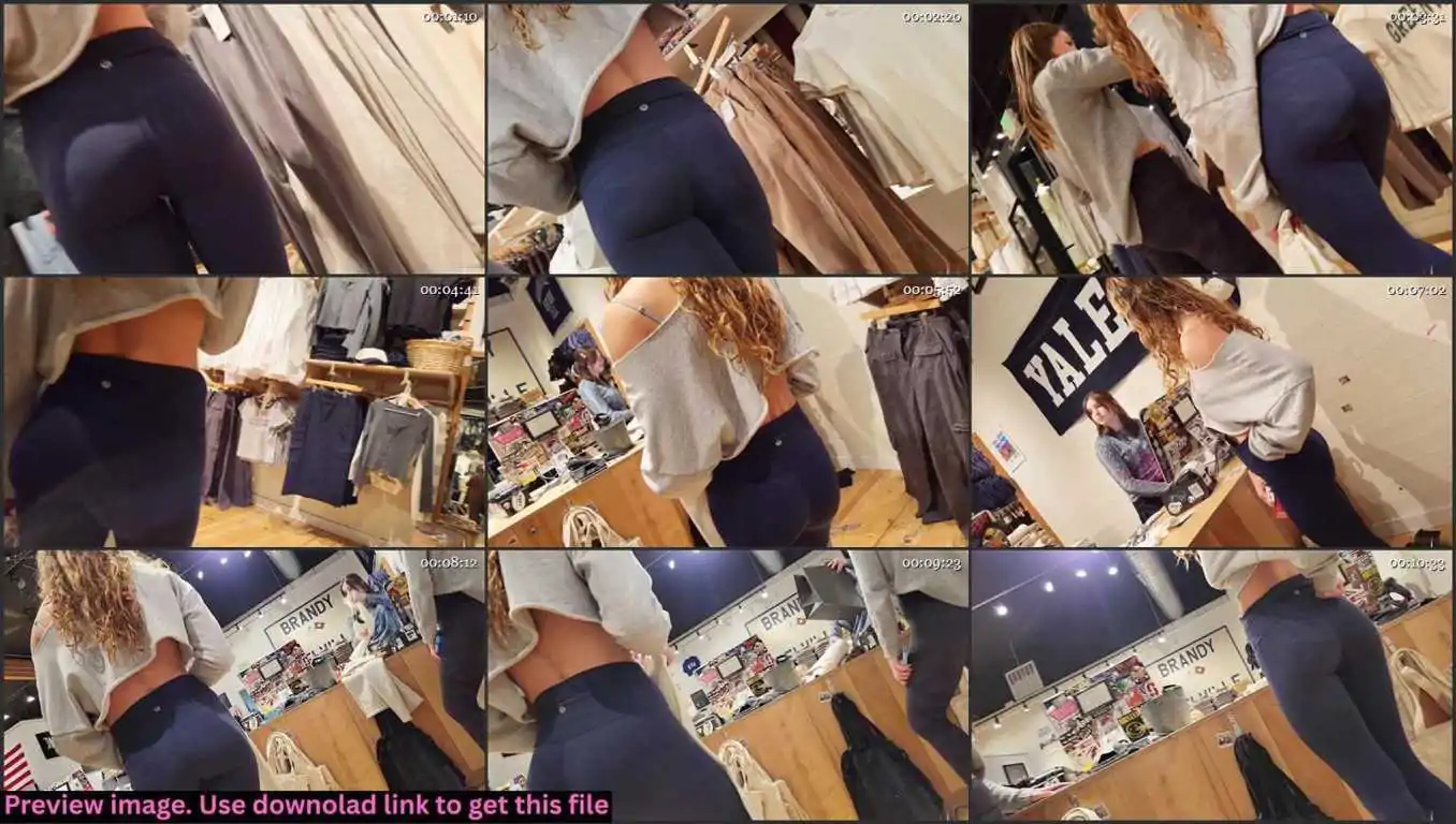 Shopping With Awesome Ass Teen Creepshot In Leggings Thumbnail