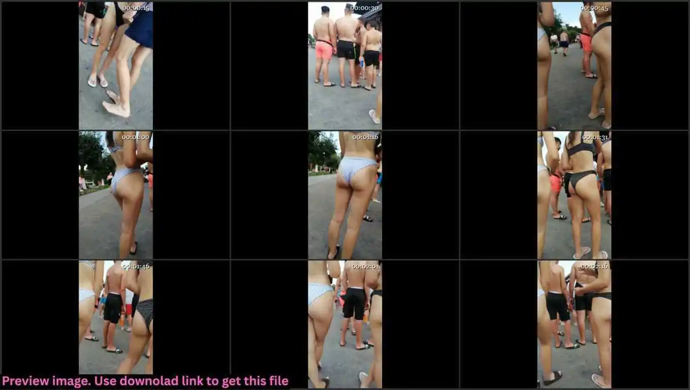 Skinny Teen Duo In Bikini Creepshot Thumbnail