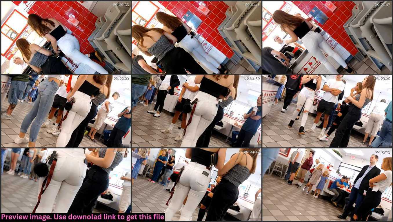 White Jeans Teen With Friend Thumbnail