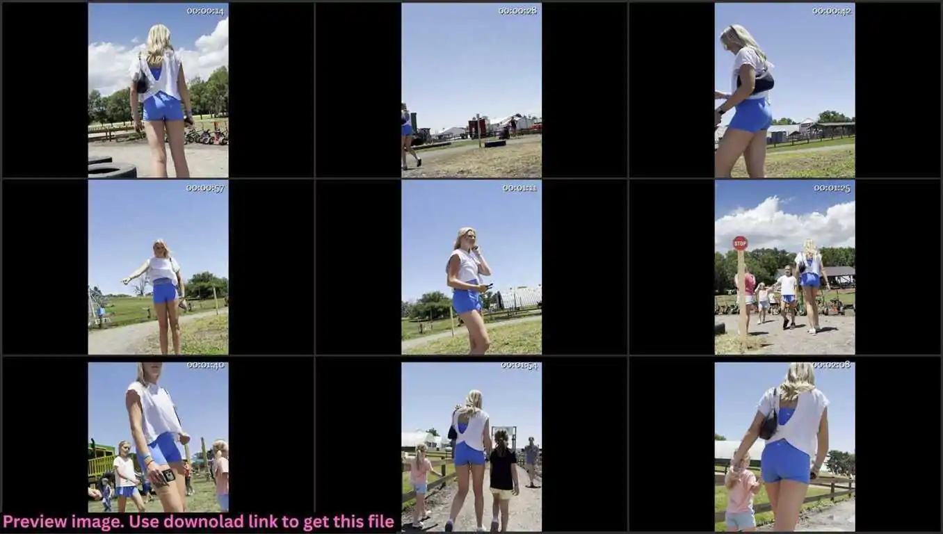Blue Shorts Blonde Teenie Thumbnail