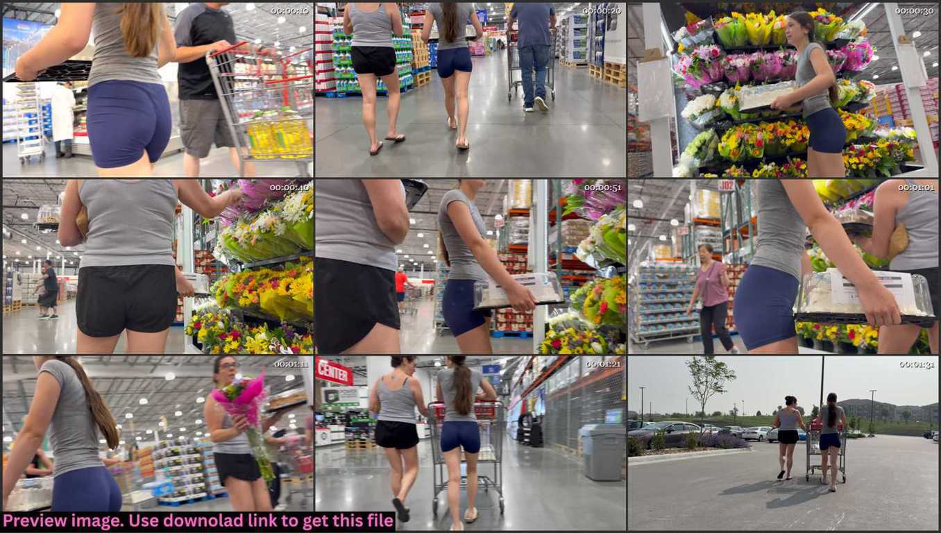 Blue Shorts Bubbly Ass Teen Creepshot Thumbnail