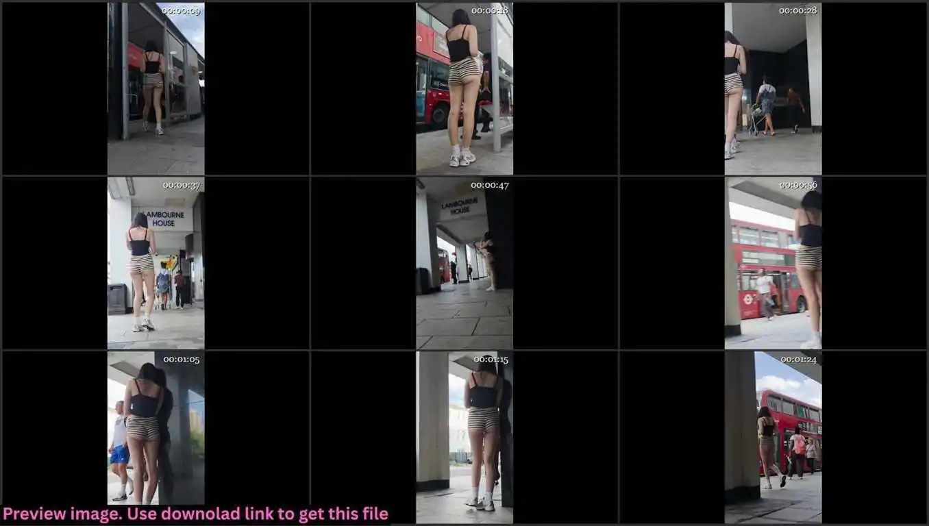 Brunette Teen Showing Cheeks In Shorts Thumbnail