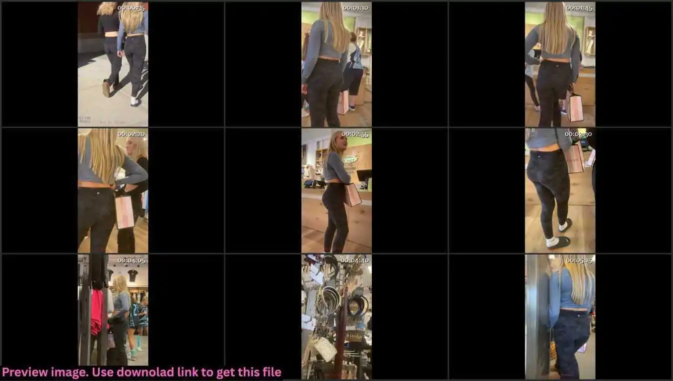Busted By Teens In Leggings Shopping Thumbnail