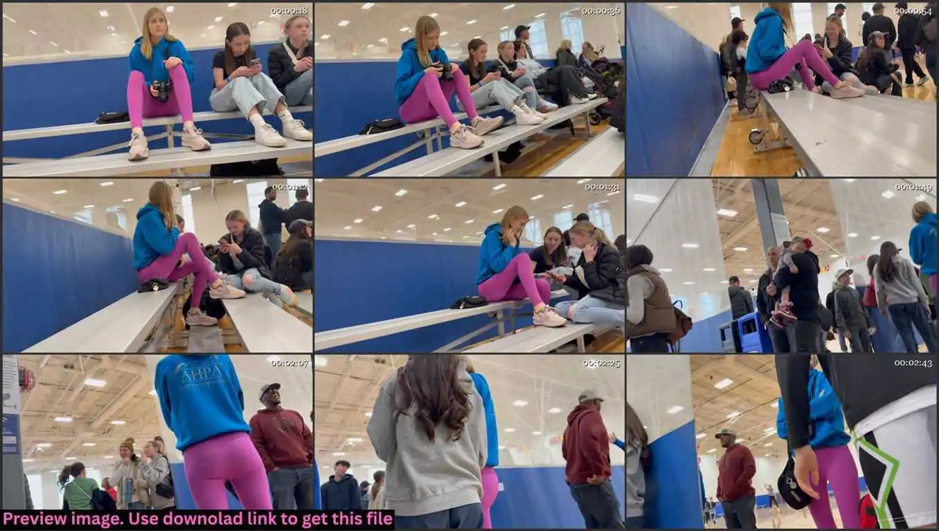 Pink Leggings Cute Teen VPL Thumbnail