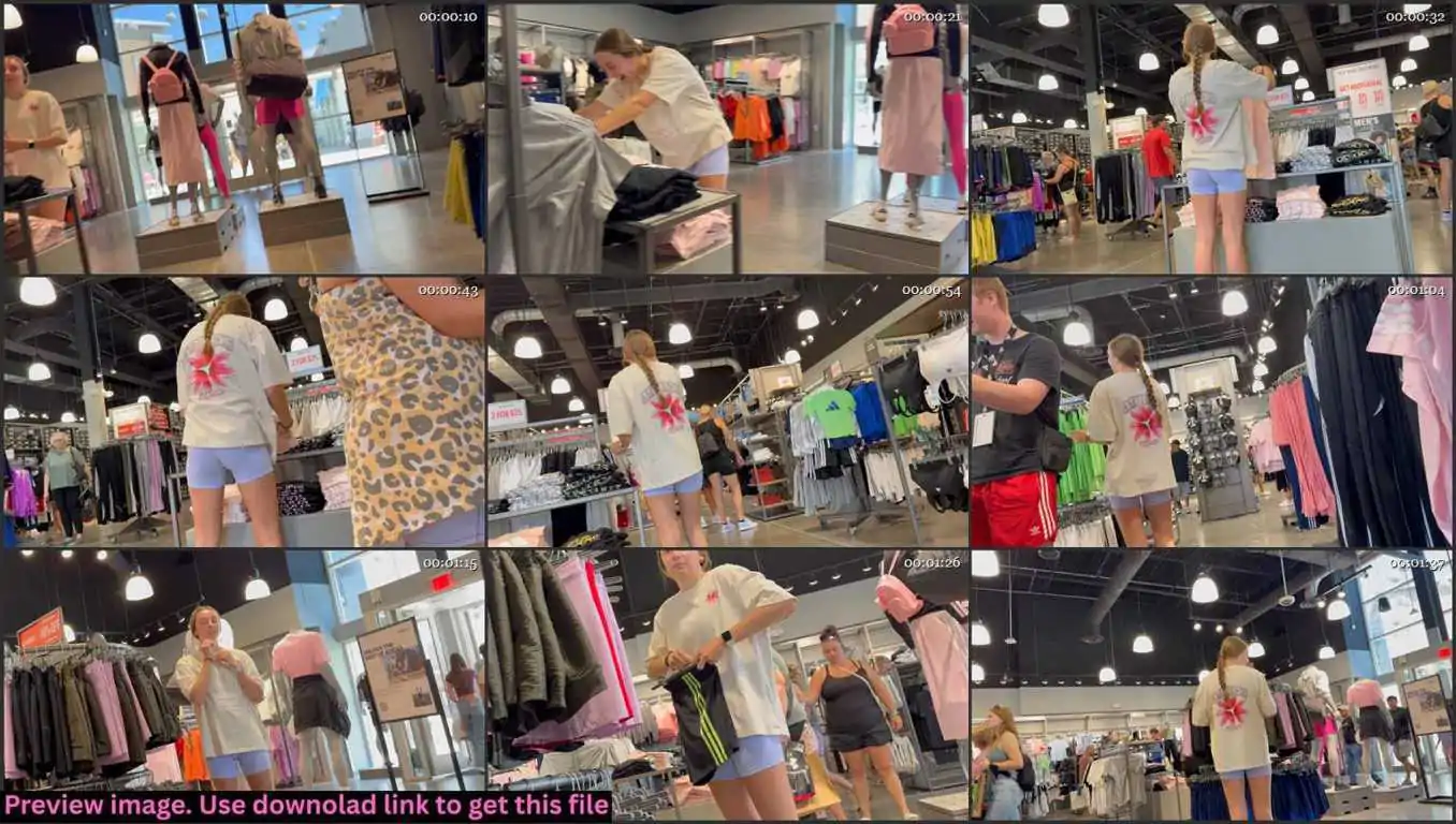 Purple Shorts Blonde Teenie Creepshot Thumbnail