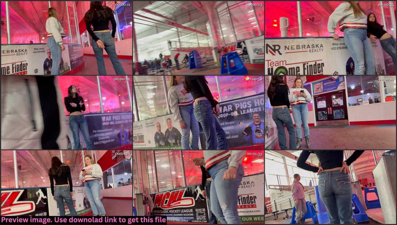 Sexy Brunette Teen Creepshot In Jeans Thumbnail