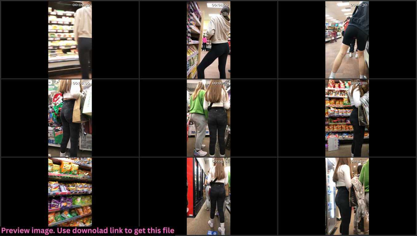 Three Creepshot Teens In Leggings Thumbnail
