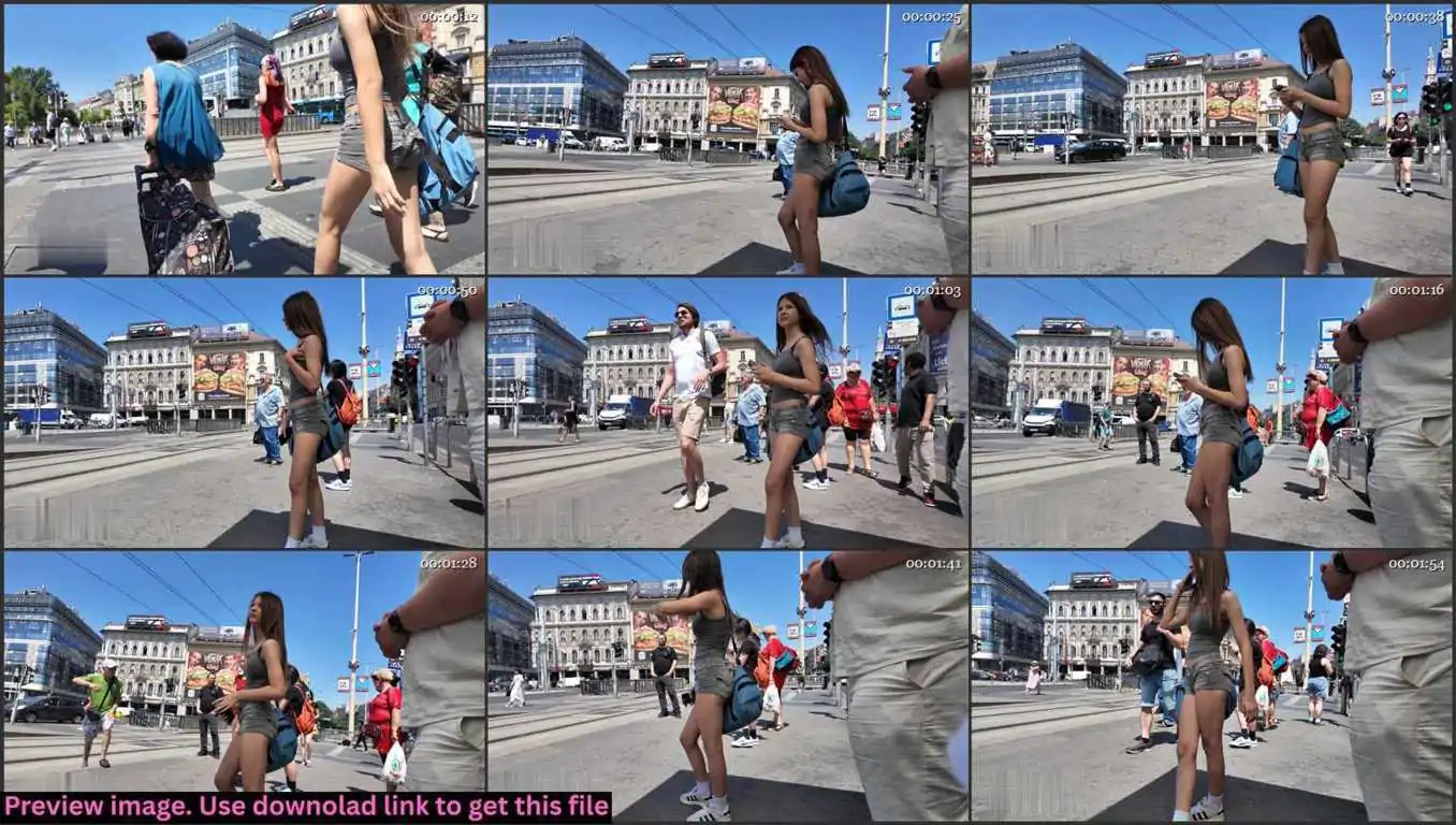 Cute Teen Face In Denim Shorts Thumbnail