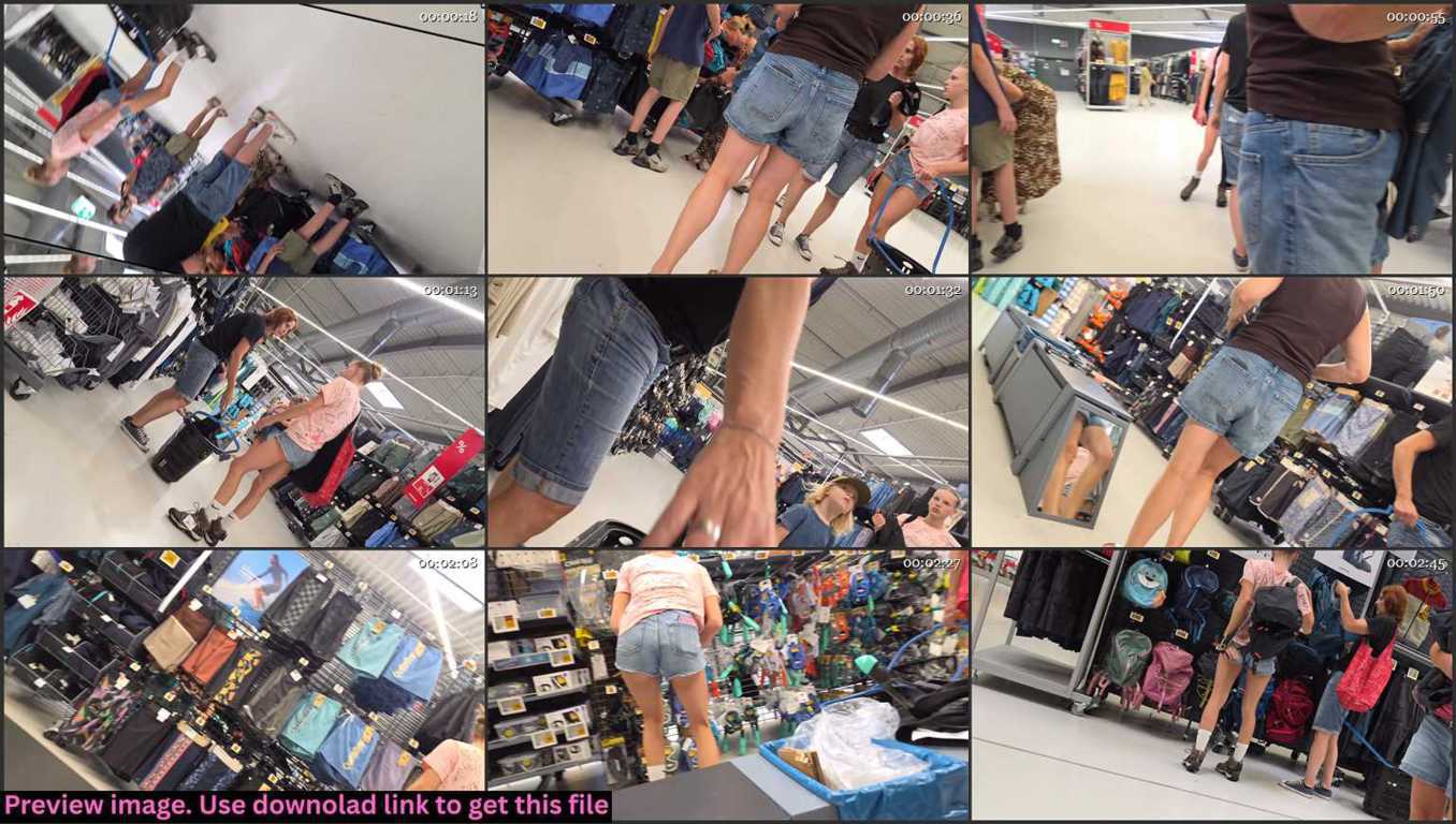 Denim Shorts Blonde Teen Creepshot Thumbnail