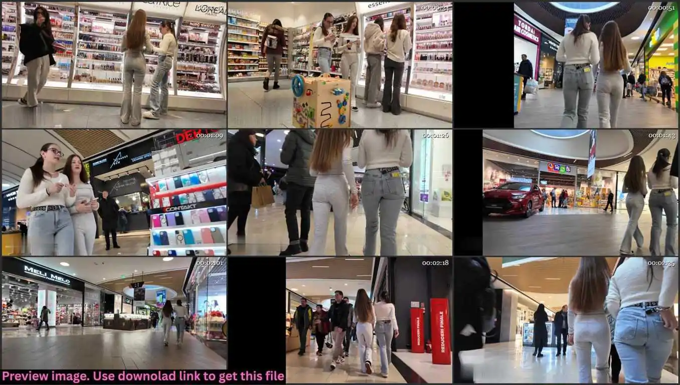 Skinny Body Teen In Grey Leggings VPL Thumbnail