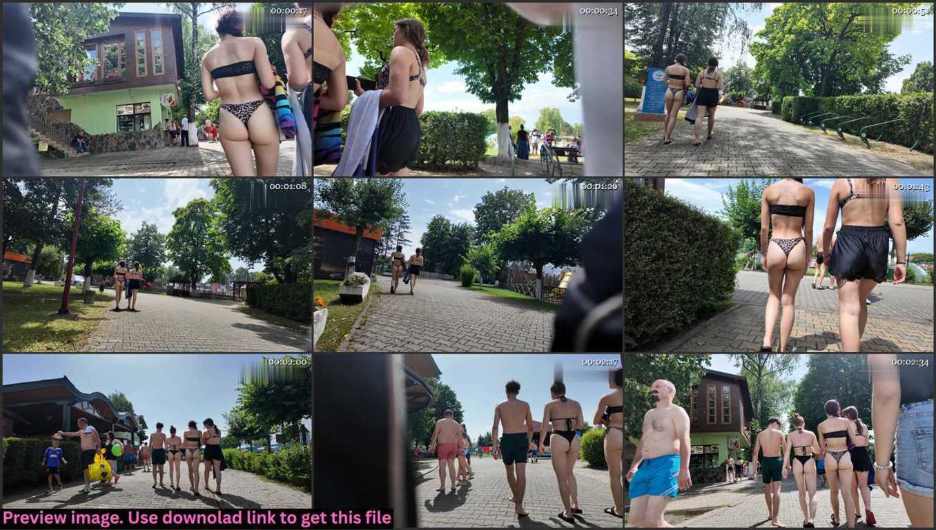 Skinny Teen Cheetah Bikini Creepshot Thumbnail