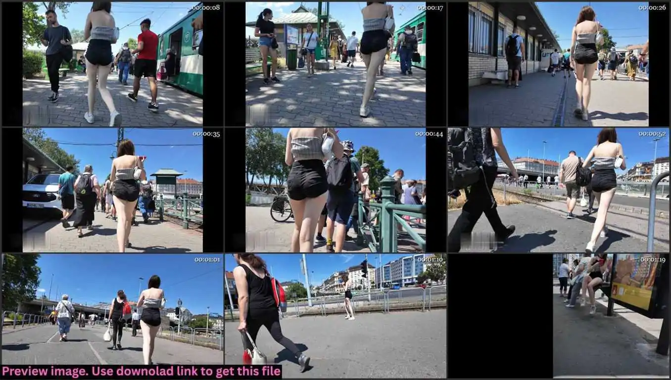 Skinny Teen In Black Denim Shorts Thumbnail