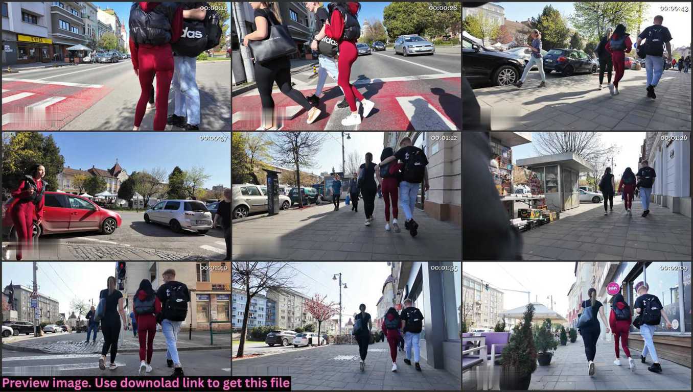 Skinny Teen In Red Leggings Creepshot Thumbnail