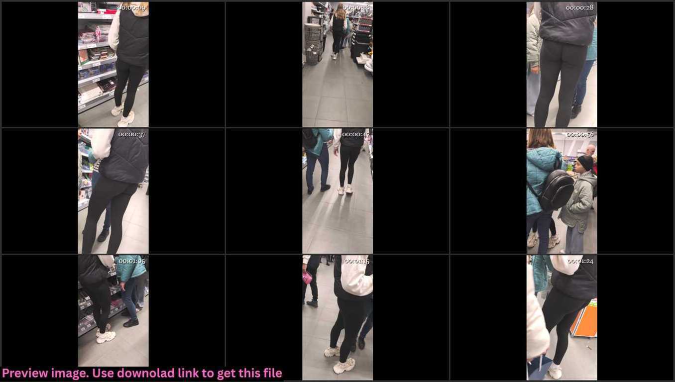 Tight Ass Teenie In Black Leggings Creepshot Thumbnail