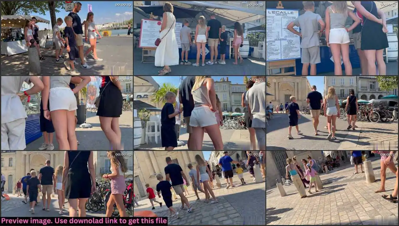 Wet Shorts Teen Creepshot VPL Thumbnail